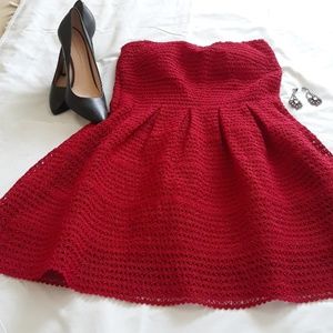 Red party dress